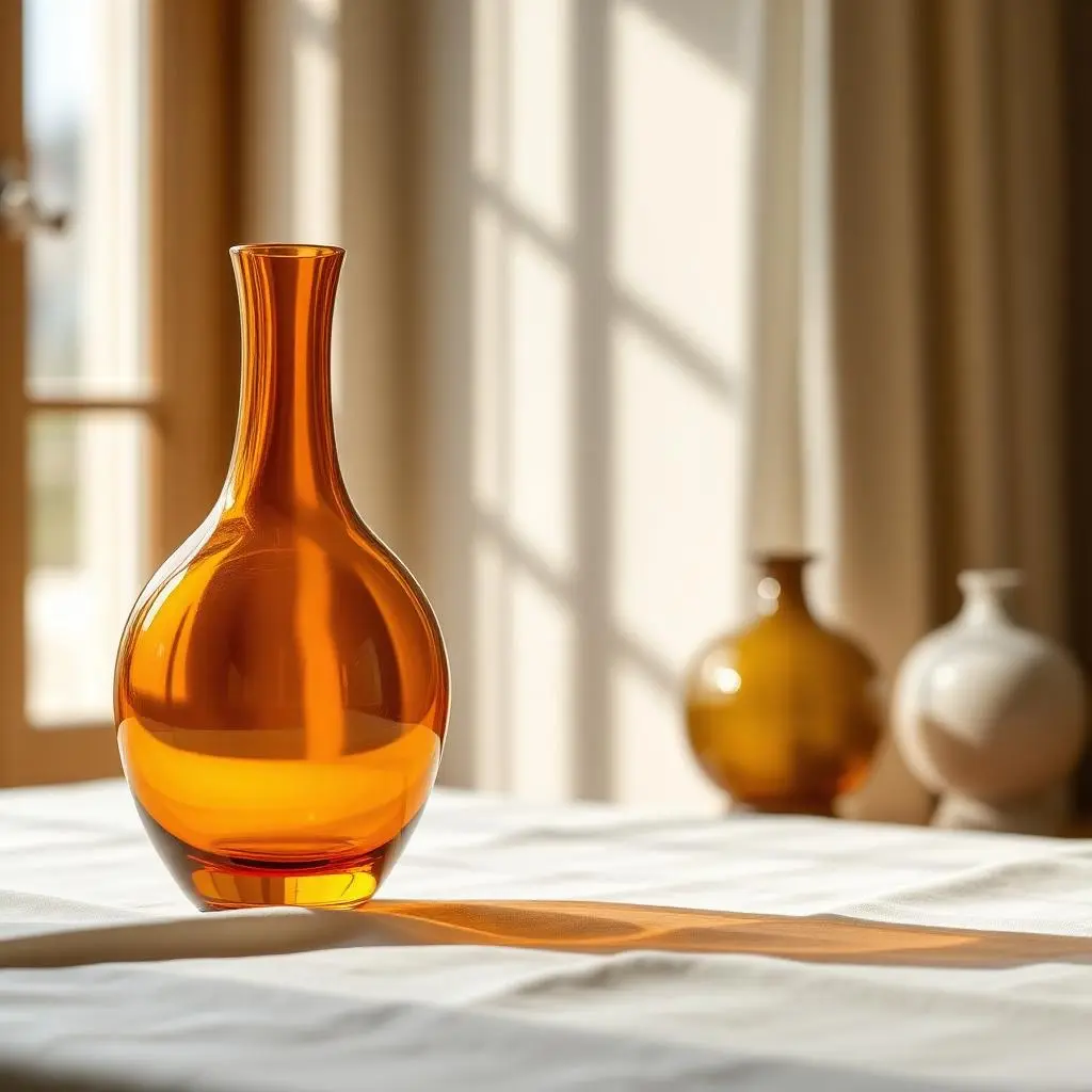 Blenko amber vase