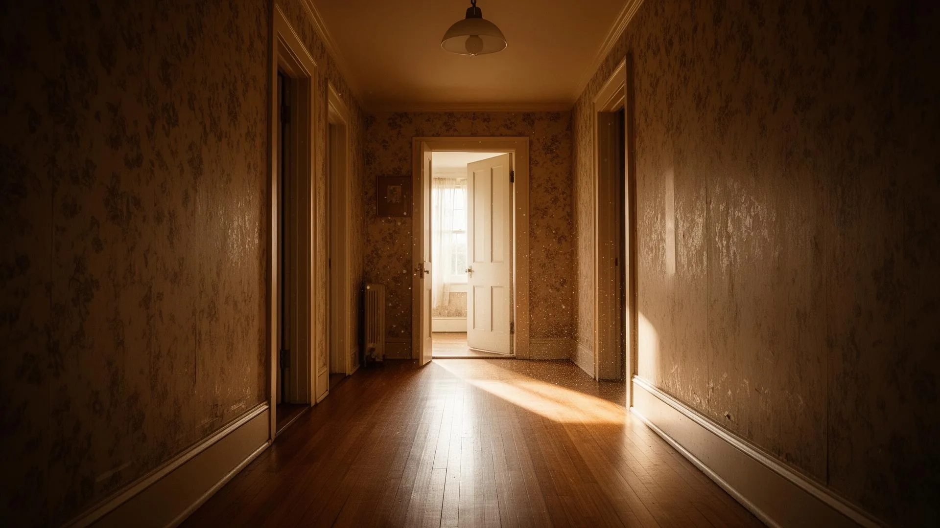 Sunlit hallway of a beloved family home