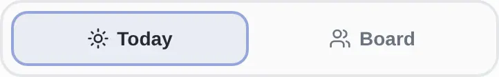 Real Today and Board view buttons from the client pipeline