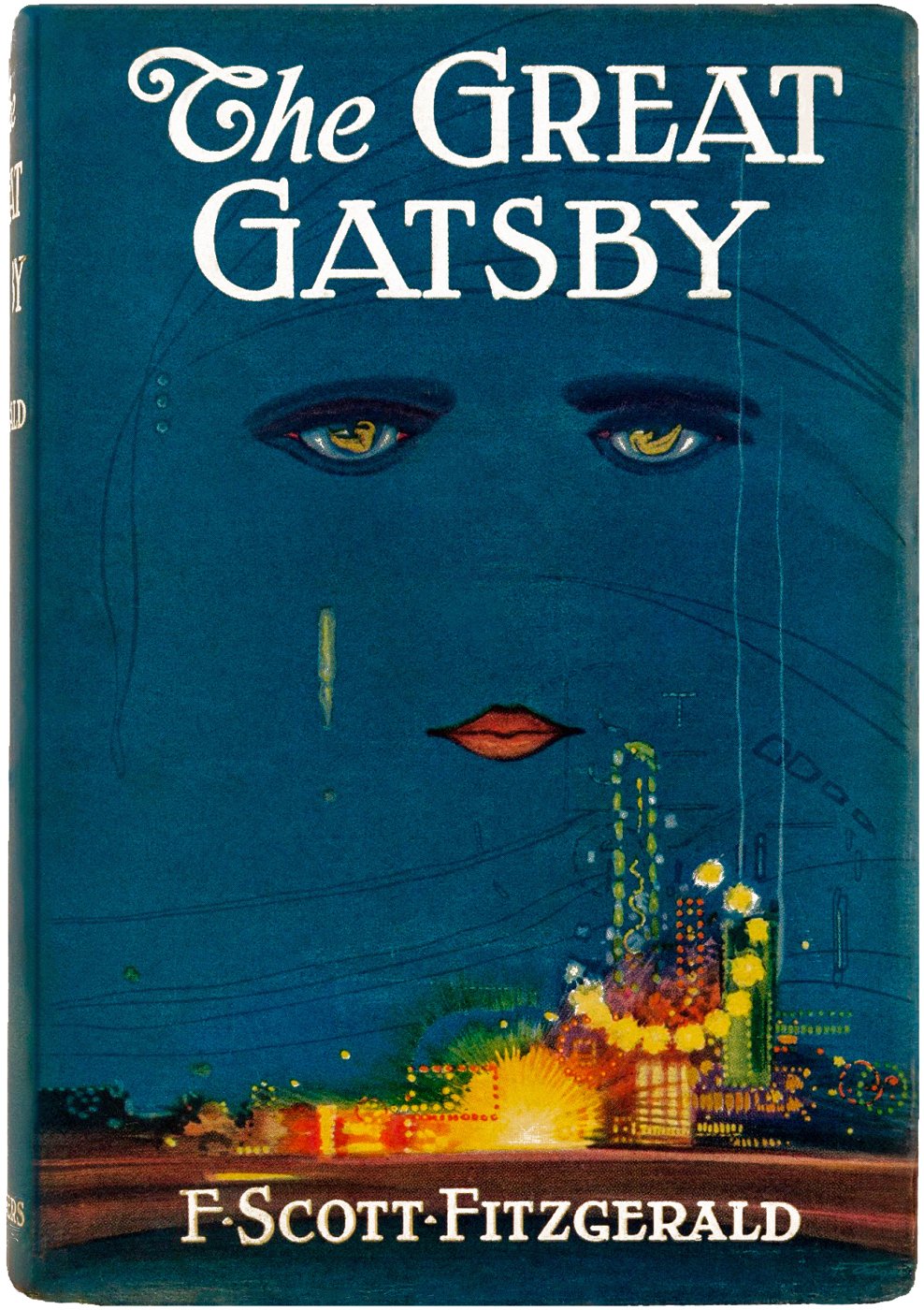 Cover of the 1925 first edition of The Great Gatsby, Charles Scribner's Sons, illustrated by Francis Cugat