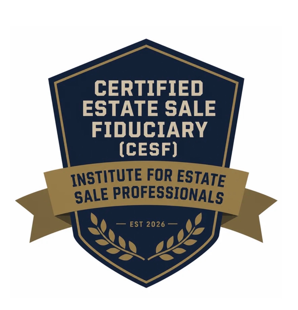 The Certified Estate Sale Fiduciary (CESF) certification badge.